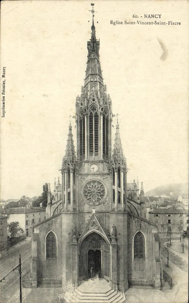 Kirche Saint-Vincent-Saint-Fiacre — Nancy — Imprimeries Réunies, Nancy, n°60 - Vorderseite