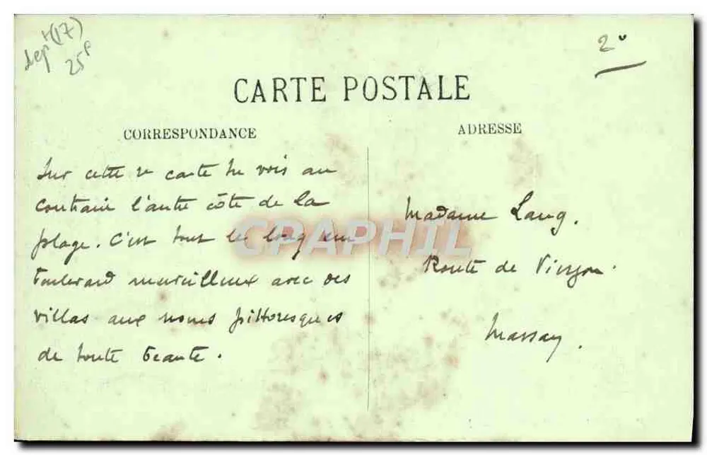 Royan — A Praia — Vista geral — LL. - Verso