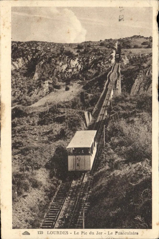 Lourdes - Le Pic du Jer - Le Funiculaires — éditeur : Musée Pyrénéen, n° 129 - Frente