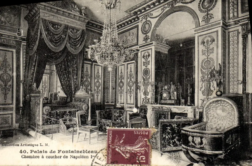 Schloss Fontainebleau — Schlafzimmer von Napoleon I. — Künstlerische Sammlung L. M. n°40 - Vorderseite