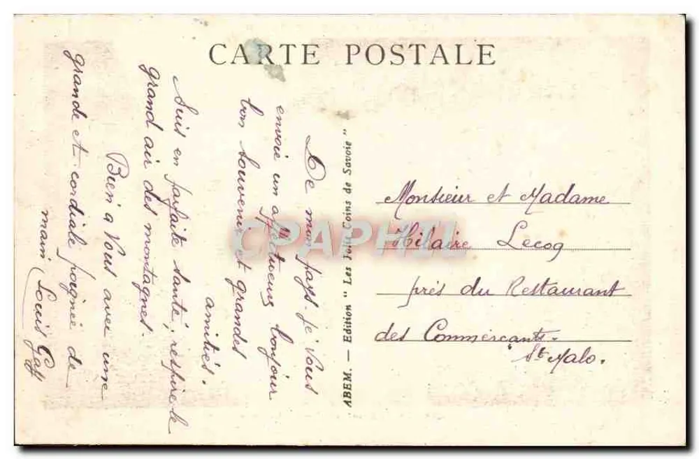 O VAL-de-FIER — A barragem — Les Jolis Coins de Savoie — ABEM - Verso