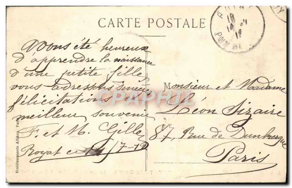Royat-les-Bains — Das Grand Hotel und Majestic Palace — E.A. Verlag - Rückseite