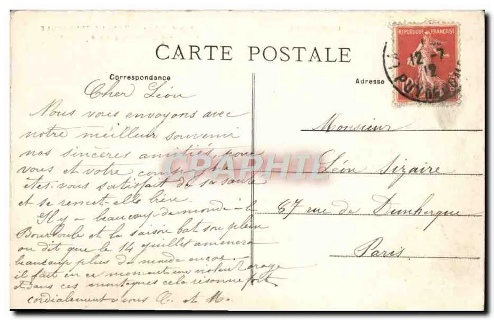 La Bourboule — Allgemeiner Blick vom Felsen — Auvergne, Puy-de-Dôme, 782 - Rückseite