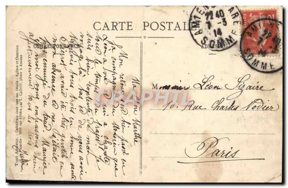 Amiens — Le Cirque Municipal — Objectif Lacour-Berthiot, n° 143 - Verso