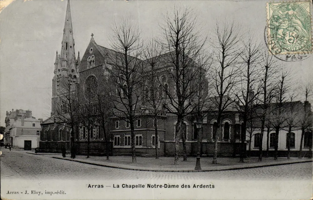 Arras — Ansicht der Kapelle Notre-Dame des Ardents — J. Eloy, Verlag - Vorderseite