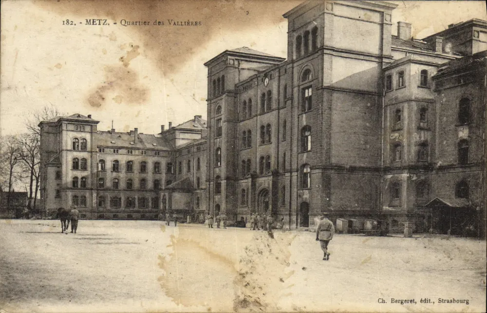 Metz - Quartier des Vallières — éditeur Ch. Bergeret, Strasbourg, n° 182 - Frente