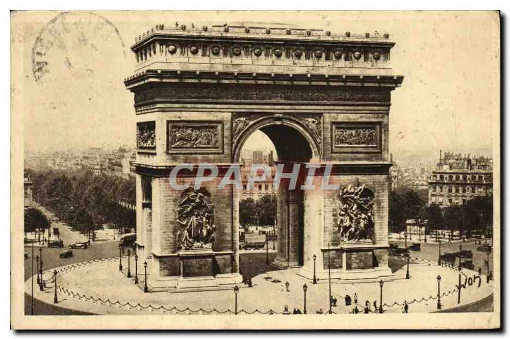 Arco do Triunfo — Paris — Edições de Arte Yvonn - Frente