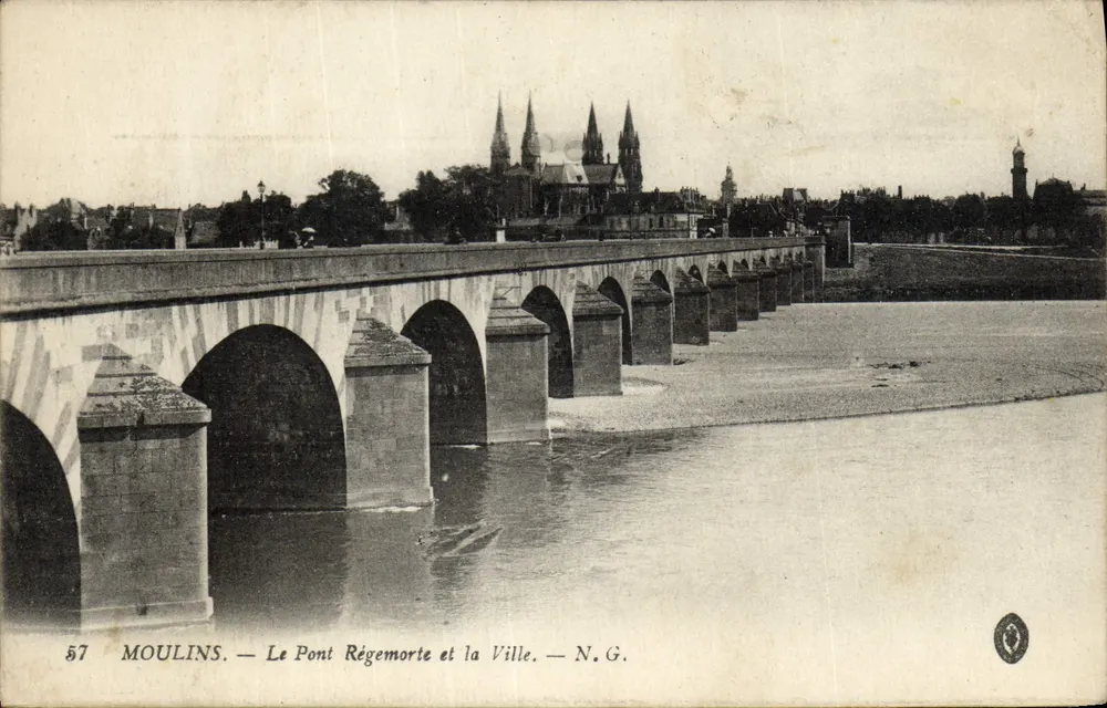 Mühle — Die Brücke Régemorte und die Stadt — N.G. Nr. 57 - Vorderseite