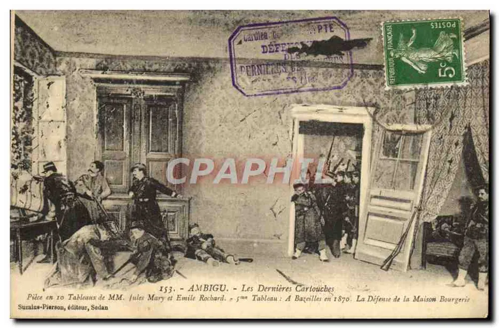 Ambiguo — Die Letzten Patronen — 5. Bild: Die Verteidigung des Hauses Bourgerie — Verlag Suraines-Pierson, Sedan - Vorderseite