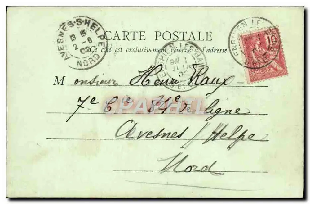 Enghien-les-Bains — Der See (Der Morgen der Regatten) — E.H., Paris, Nr. 3 - Rückseite