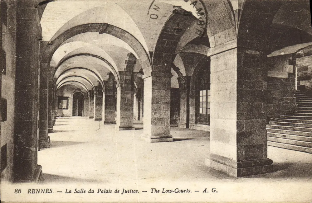 Rennes — Die Halle des Palais de Justice — A.G. — Nr. 86 - Vorderseite
