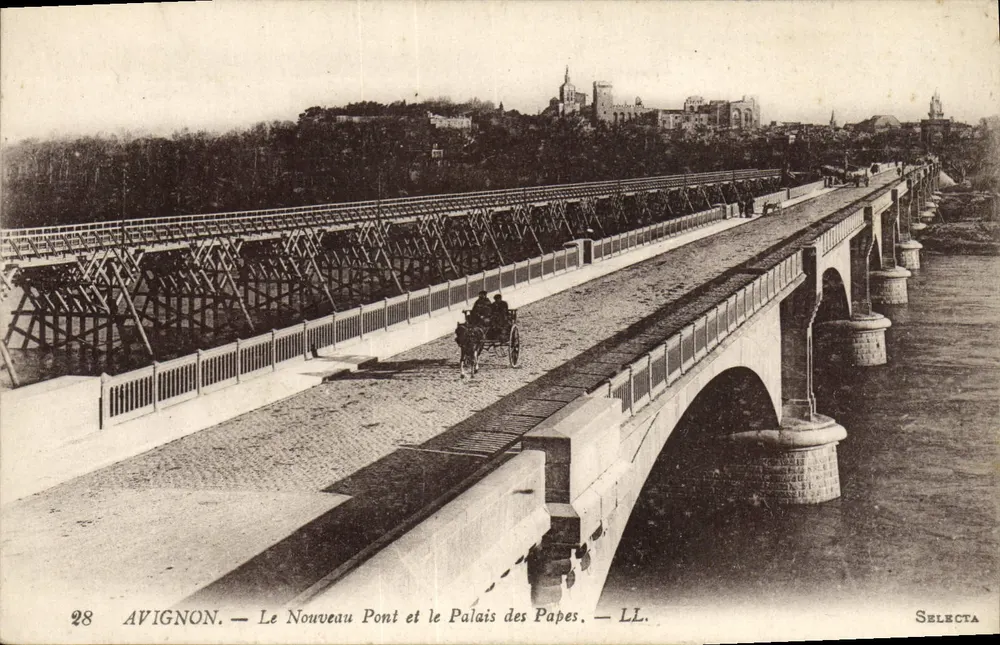 Avignon — Le Nouveau Pont und das Palais des Papes — Selecta - Vorderseite