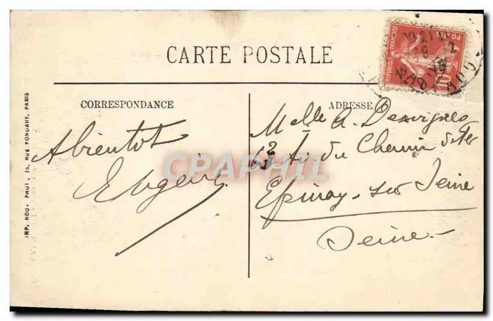 Caen — A Prairie — Edição das Novas Galerias, n°125 - Verso
