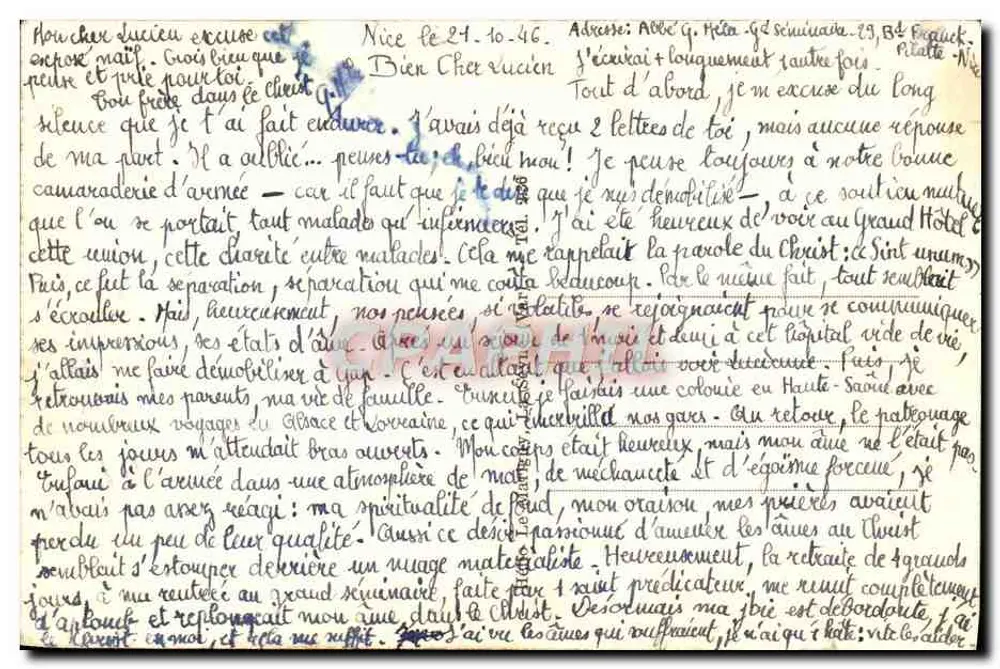 NICE — O Grande Seminário — Visão Geral - Verso
