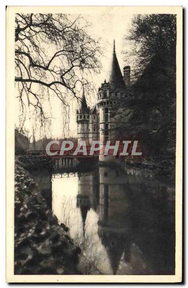 Zamek Azay-le-Rideau — (Indre-et-Loire) — Serv. Commercial Monument Historiques, Paryż - Awers