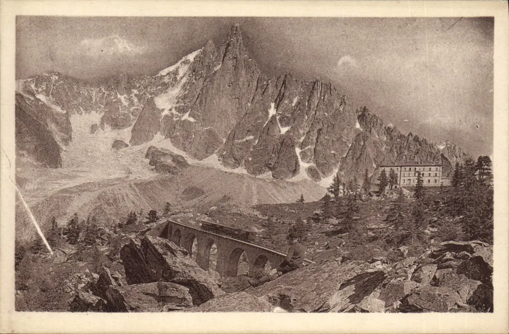 Chamonix — Montanvert i Aiguille du Drû — G. Tairras, fot. wyd. - Awers