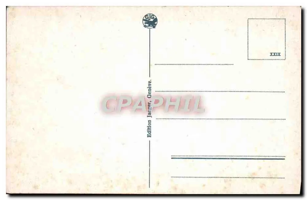 Genf — Erinnerung an Genf — Édition Jacquer - Rückseite