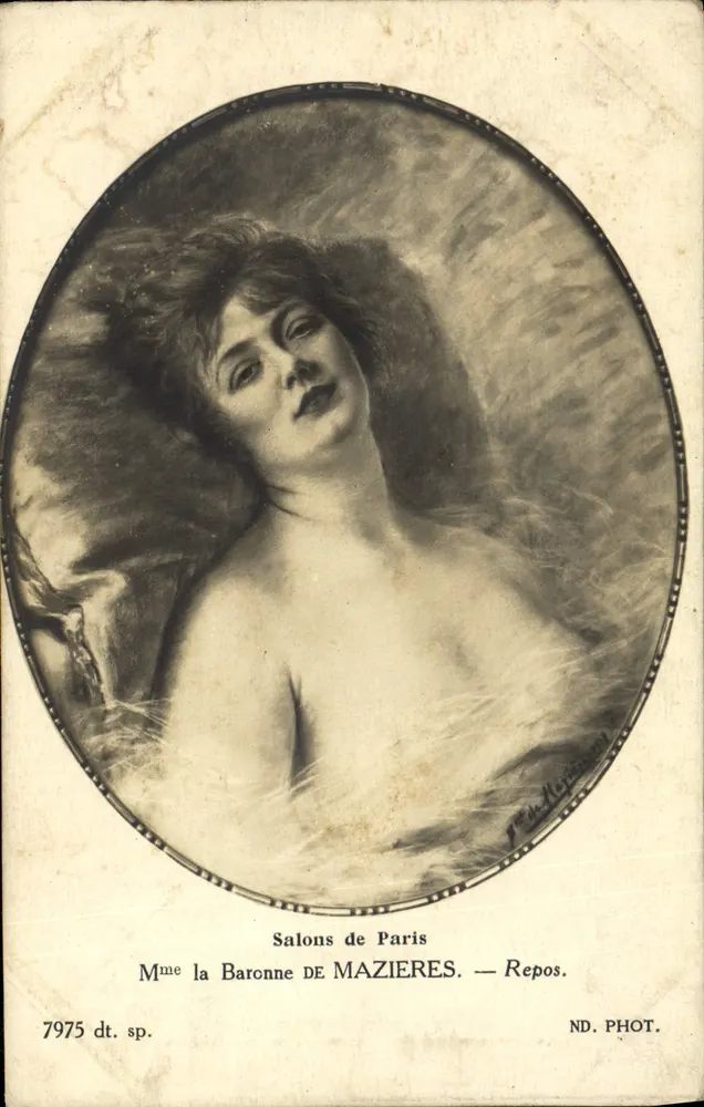 Madame la Baronne de Mazieres — Ruhe — Salons de Paris — ND. PHOT. - Vorderseite