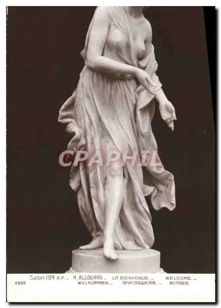 Statue der Willkommens — Salon 1919 — H. Allouard — Nr. 895 - Vorderseite