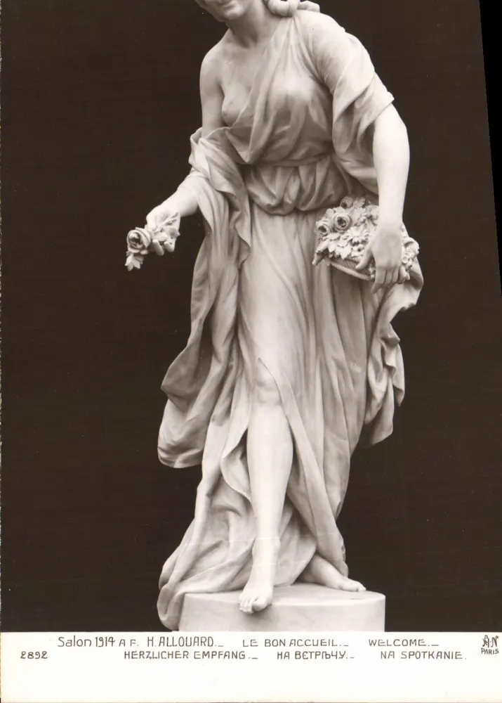 Willkommensstatue — Salon 1914 — A. Noyer, Paris - Vorderseite