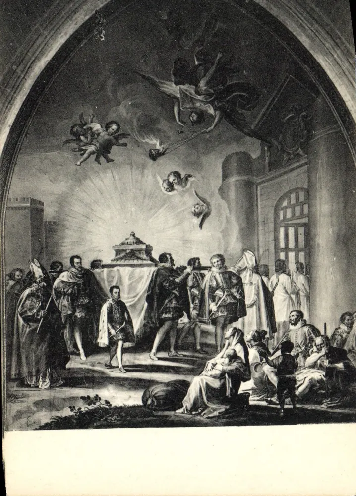 Übersetzung des Körpers des Heiligen Eugenius nach Toledo — Fresko des 18. Jahrhunderts — Bayeu — Postkarte 10780 - Vorderseite