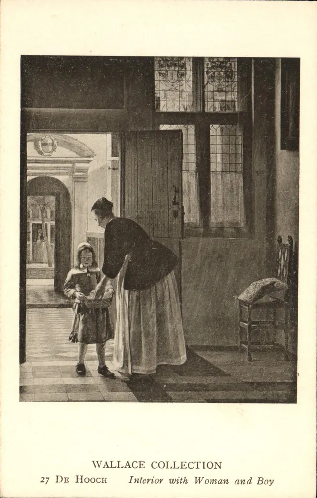Innenraum mit Frau und Junge — 27 De Hooch — Wallace Collection - Vorderseite