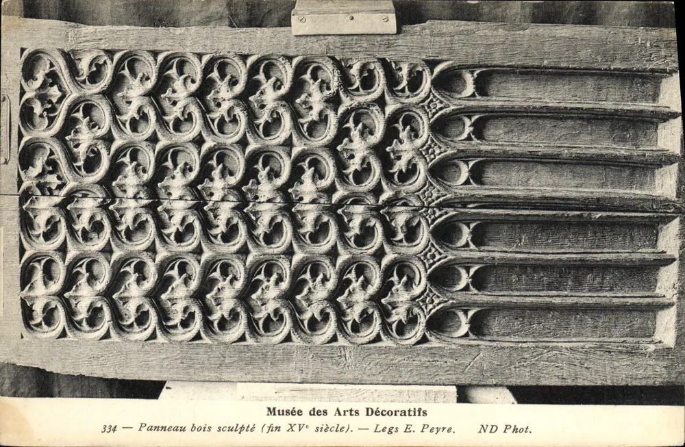 Geschnitztes Holzpaneel — Ende des 15. Jahrhunderts — Musée des Arts Décoratifs, Legat E. Peyre - Vorderseite