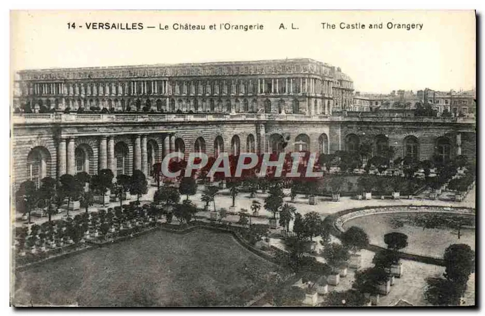 Versailles — O Castelo e a Orangerie — A. L. - Frente