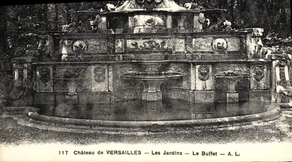 Zamek VERSAILLES — Ogrody — Bufet — A. Li - Awers