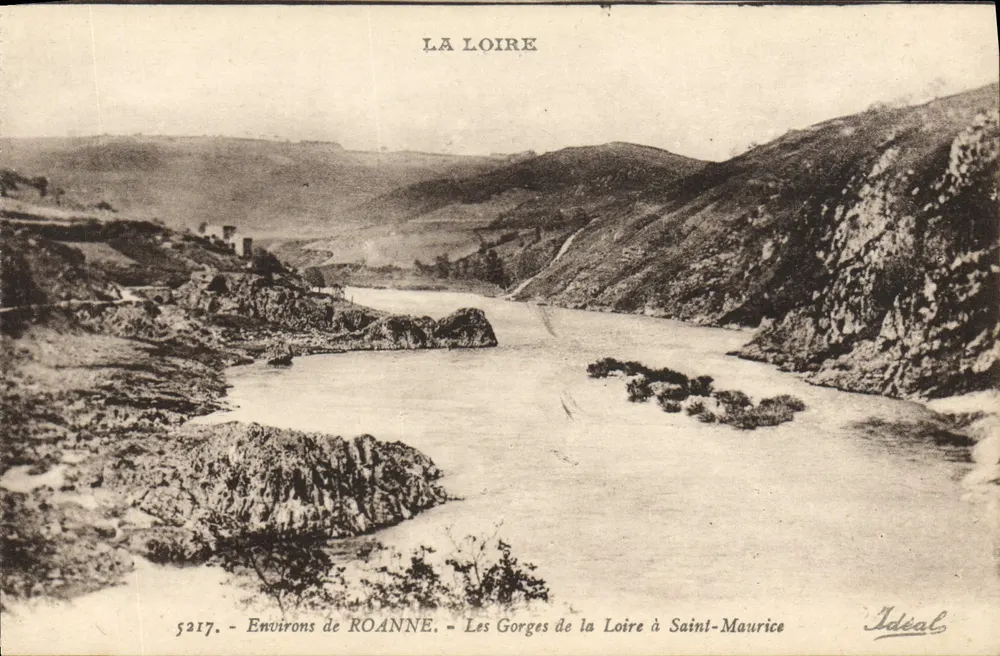 Die Gorges der Loire bei Saint-Maurice — Umgebung von Roanne — Ideal, n° 5217 - Vorderseite