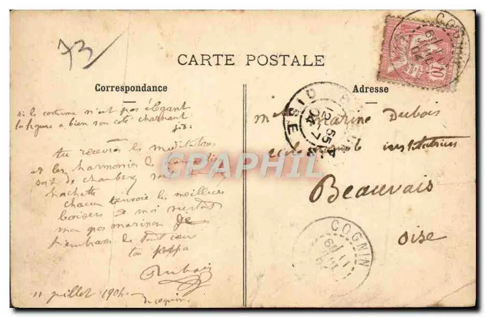 Deux femmes en costumes de Savoie (Arves) — E.R.C. n°4 - Verso