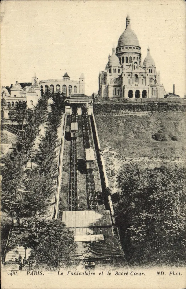 Paris — Der Funicular und der Sacré-Cœur — ND. Fotografie Nr. 2484 - Vorderseite