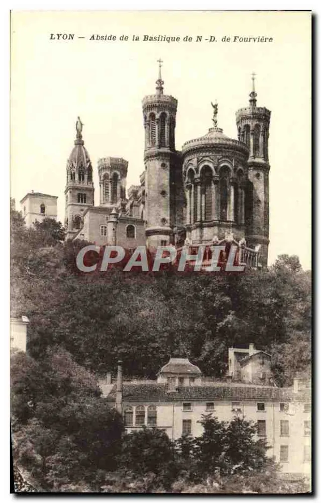 LYON — Abside da Basílica de N.-S. de Fourvière - Frente