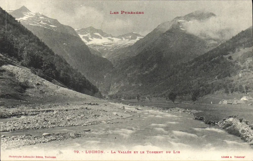 Luchon - Die Tal- und Lys-Bäche — Die Pyrenäen — Phototype Labouche Frères, Toulouse, n°79 - Vorderseite