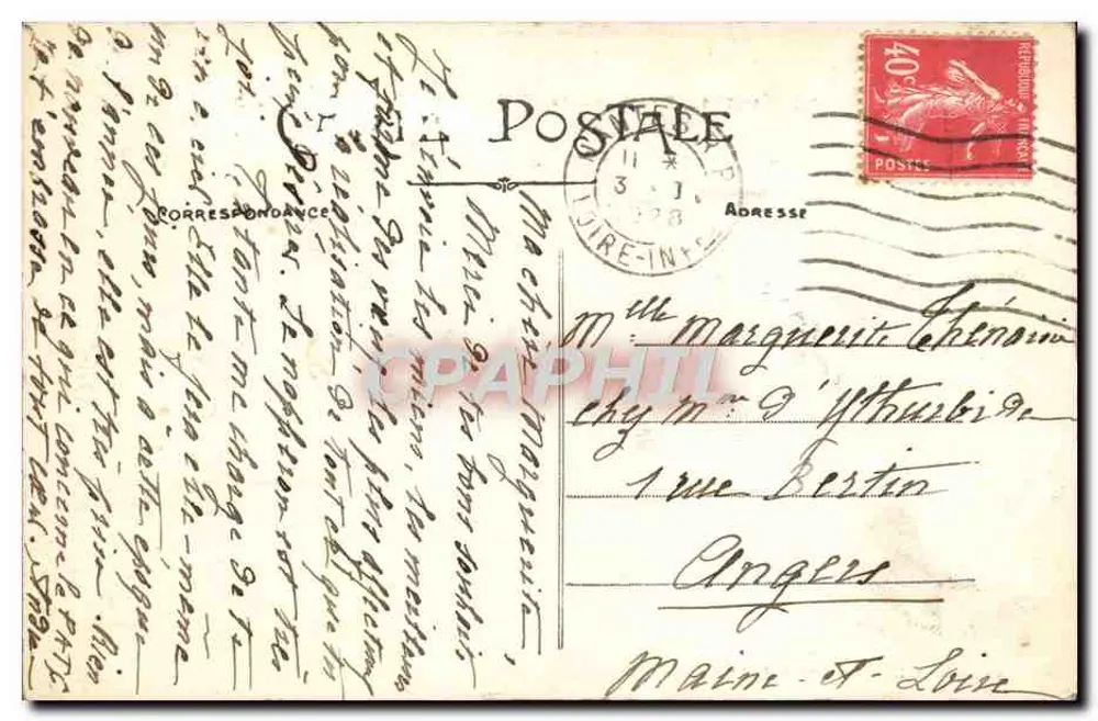 NANTES — Rue Gambetta — Cloître de la Visitation (XVIIe siècle) — Collection F. Chareau, Nantes - 2e mille - Achterkant