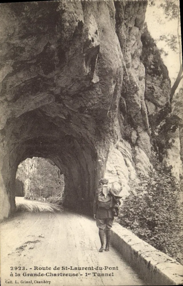 Route de St-Laurent-du-Pont — 1. Tunnel bei la Grande-Chartreuse — Coll. L. Grimal, Chambéry - Vorderseite
