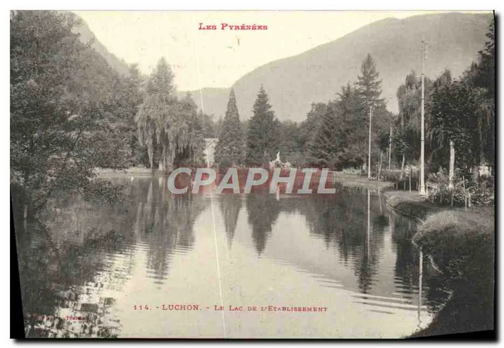 Luchon - O Lago da Estação — Os Pirineus, série 114, editor Tidulma - Frente