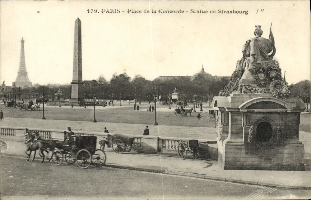 Paris - Place de la Concorde - Statue von Straßburg — J.H. n°179 - Vorderseite
