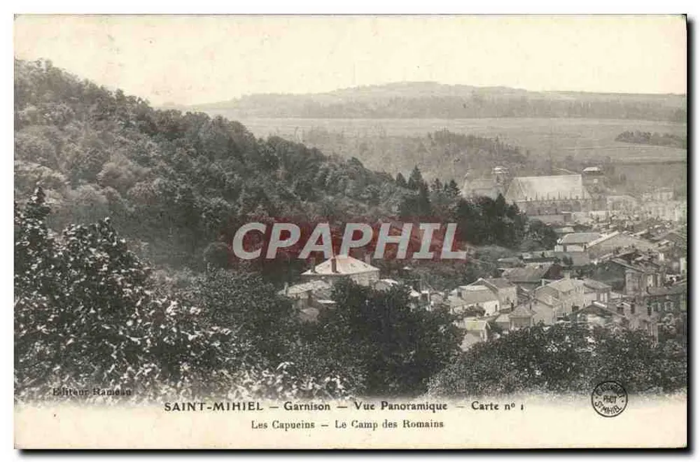 Saint-Mihiel — Garnison — Vista panoramica — Cartolina n°1 — Editore Rameau - Recto