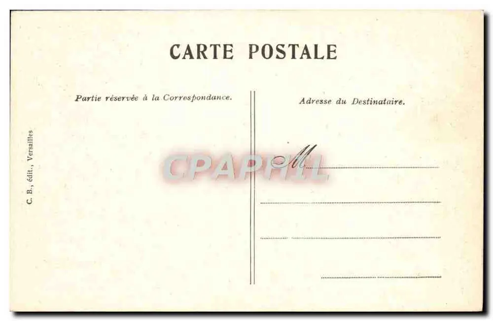 Versailles — Ansicht des Bosquet des Bains d'Apollon — C. B., Verlag, Versailles - Rückseite