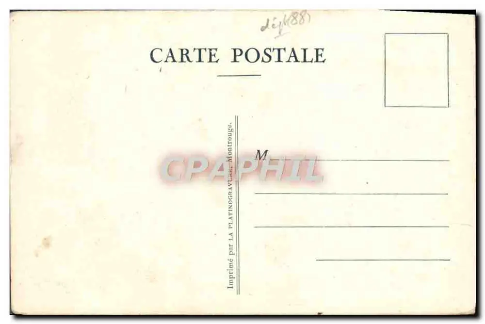 Vittel — O Parque das Crianças — Impressão La Platinographie, Montrouge - Verso