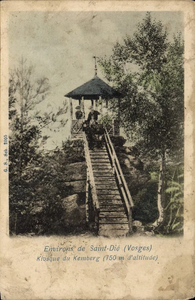 Umgebung von Saint-Dié (Vosges) — Kemberg Kiosk (750 m Höhe) — G. S. Sch. 2005 - Vorderseite