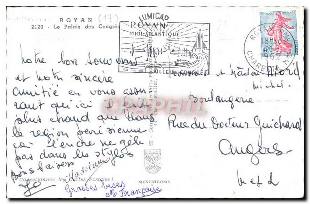 Palácio dos Congressos de Royan — Museu da Marinha — editor Cap - Verso