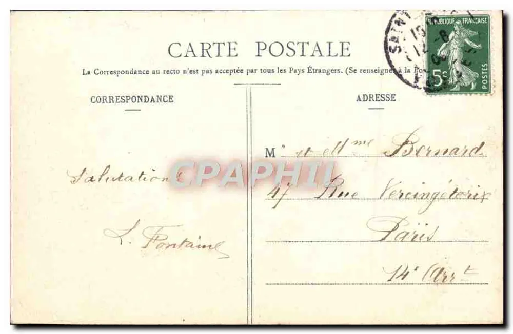 Wodospad Molières — Saint-Dié — Zakład kapelani i Biuro Tytoniowe F. Acker, 4, Rue Thiers - Rewers