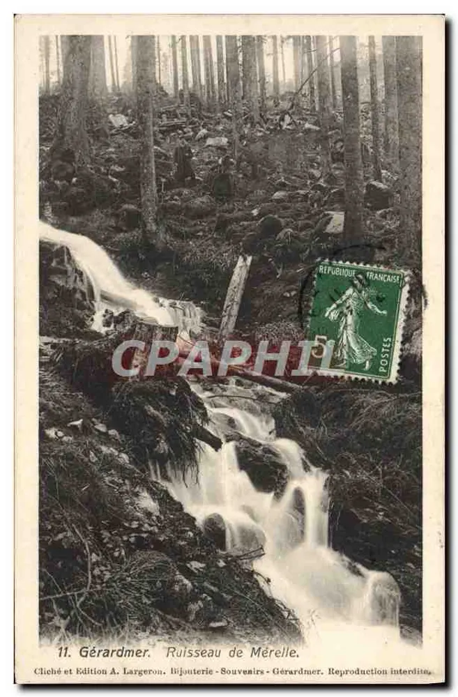 Ruisseau de Mérelle — Gérardmer — Cliché e Edição A. Largeron - Frente