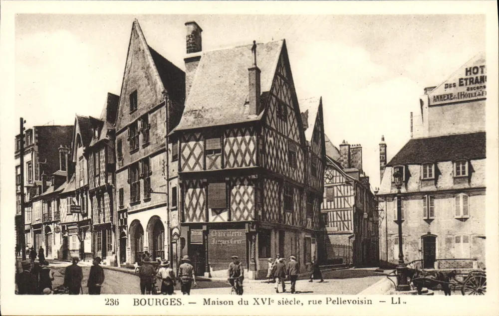 Bourges — Casa del siglo XVI, calle Pellevoisin — Li. - Anverso