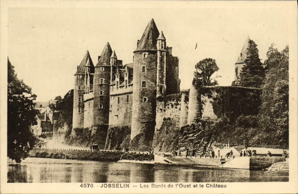 Josselin — Ansicht der Ufer der Oust und des Schlosses — n° 4576 - Vorderseite