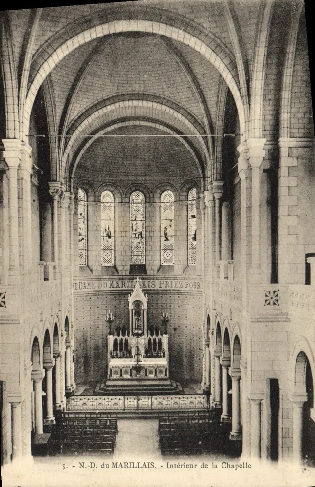 N.-D. du Marillais — Interno della Cappella — Fototipo J. Bienaime, Reims - Recto