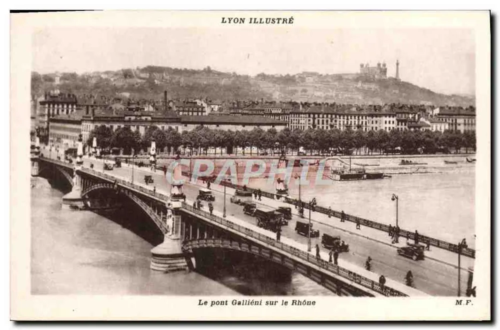 Die Galliéni-Brücke über den Rhône — Lyon — Edition Forcioly, Lyon - Vorderseite