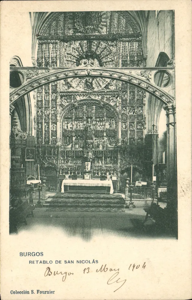 Burgos — Retablo de San Nicolás — Coleción S. Fournier - Frente